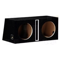 2x12 inch Bassreflex behuizing - kleur: Zwart - inhoud: 50 + 50 liter