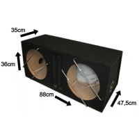 Necom NE1212.2P-2x42L - 2x 12 inch bassreflex - 2x 42 liter