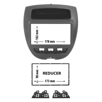 Phonocar 3/596 2-din paneel Peugeot 107 / Citroën C1 / Toyota Aygo