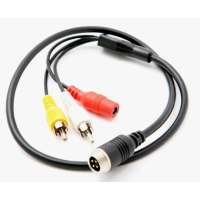 M-USE 675103599 - camera adapterkabel rca + power naar 4-pin (male)