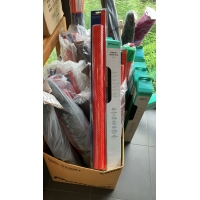Caliber CU3013 - bekleding stof 137 x 75 cm - vinyl traanplaat look rood