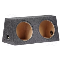 2x12 inch gesloten behuizing - kleur: grijs - inhoud: 30+30 liter