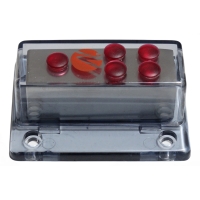Necom PB-P25 verdeelblok - 1x 25mm2 ingang - 4x 10mm2 uitgang