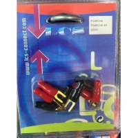 Huismerk 8x Aansluitvork tot 4mm2 draad - 4x rood + 4x zwart