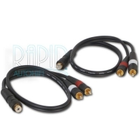 Newsound SC05 Y-splitter - 1xF- 2xM - set van 2 stuks - 3 voudig afgeschermd