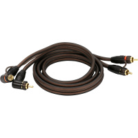 GroundZero GZCC 1.3X 1 meter drievoudig afgeschermde RCA-kabel met remote-draad