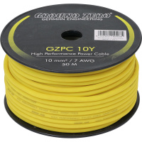 Ground Zero GZPC 10Y - 10 mm² hoge kwaliteit CCA stroomdraad – geel