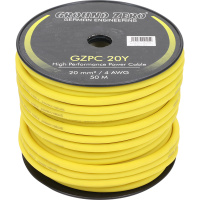 Ground Zero GZPC 20Y  - 20 mm² hoogwaardige CCA stroomdraad – geel