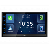 JVC KW-M785DBW - Digital Media Receiver featuring 6.8" Capacitive Touch Monitor / Wireless Apple CarPlay, Android Auto - USB Android Mirroring / DAB+ tuner / Hi-Res Audio / Bluetooth® / 13-band EQ / Rear Cam Input / Short Chassis.