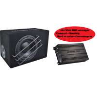 Groundzero GZUB10BR pakket - 450 Watt RMS subwoofer vermogen - compact+krachtig