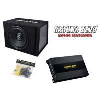 Groundzero Iridium GZIB 25BR subwoofer pakket - 250 Watt RMS vermogen - inclusief Bass-Remote-Unit