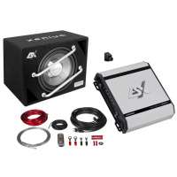 ESX XE-300  12 inch complete subwoofer pakket - 300 Watt RMS vermogen met bekabeling en bass-remote-unit