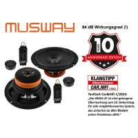 MUSWAY MAE6.2C - 2x 100 Watt RMS - 3 Ohm impedantie