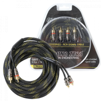 GZCC 1.0X-TP - 1,0 m hoogwaardige RCA-kabel met metalen connectoren