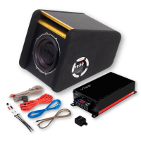 Vibe - 400 Watt RMS Subwoofer Pakket met SLICKMIT8-V3 + POWERBOX400.1M en  CL10AWK-V7 kabelset