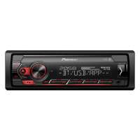 Pioneer MVH-S320BT - 1-DIN autoradio met Bluetooth, rode verlichting, USB- en aux-ingang
