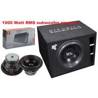 CaRadio 1000 Watt RMS aanbevolen subwoofer pakket - MXZ12BR + A1000