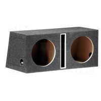 2x12 inch Bassreflex behuizing - kleur: Antraciet - inhoud: 50 + 50 liter