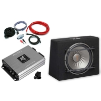 JBL Stage122D-pakket compleet met HiFonics Pluto1 en Kabelset compleet