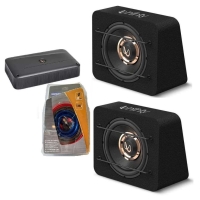 Infinity Baspack Extreme – monoblok versterker voor 2x subwoofer- met bass remote unit en bekabeling – 600 Watt RMS vermogen !